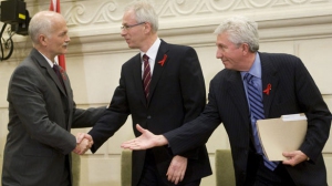 Jack Layton of the NDP, Stéphane Dion of the LPC, and Gilles Duceppe of the BQ were prepared to partner and sustain a coalition government in 2008.