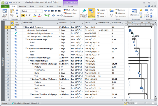 Sceenshot of Project file - click to enlarge