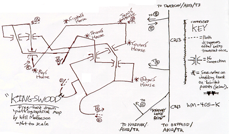 HUGE hand-drawn map of Kingswood... and it's like twenty times bigger in real-life, let me assure you!