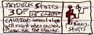 SKYDECK Stairs 30F | SE C.L. | CPA2 | CAUTION: General alarm will sound when opened. Please use the elevator. | Emerg. Stairs