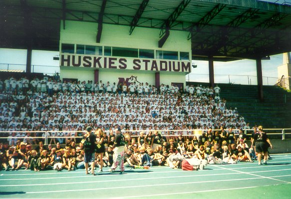 The stands at Huskies Stadium. Click for a 700% enlargement. Photo courtesy of Stephanie Porier.