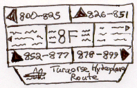 < 800-825 | ^ 826-851 | <dn 852-877 | 878-899 > | 8F | Turquoise Hydroplane Route